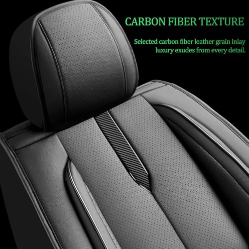 Image of Fit Impreza Car Seat Covers for Subaru Impreza 2004-2024 2025 2026 -Upgraded Premium Waterproof & Breathable Leather,Airbag Compatible,All-Weather Seat Cushion Protector,Full Set,Black