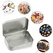 Ouligay Metalldöschen Blechdose Silber Metal Tin Mini Aufbewahrungsbox Metall Boxen Metalldosen aus Metall mit Deckel Minibox Organizer für Zuhause Sügigkeiten und Kleinen Gegenständen