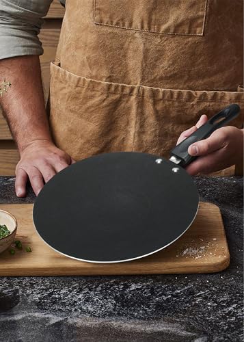 Image of Non-Stick Concave Tawa 23 cm 3mm Thick Heavy Base Induction & Gas Compatible Multi-Purpose Flat Pan for Roti, Chapati,Paratha, Dosa, Uttapam