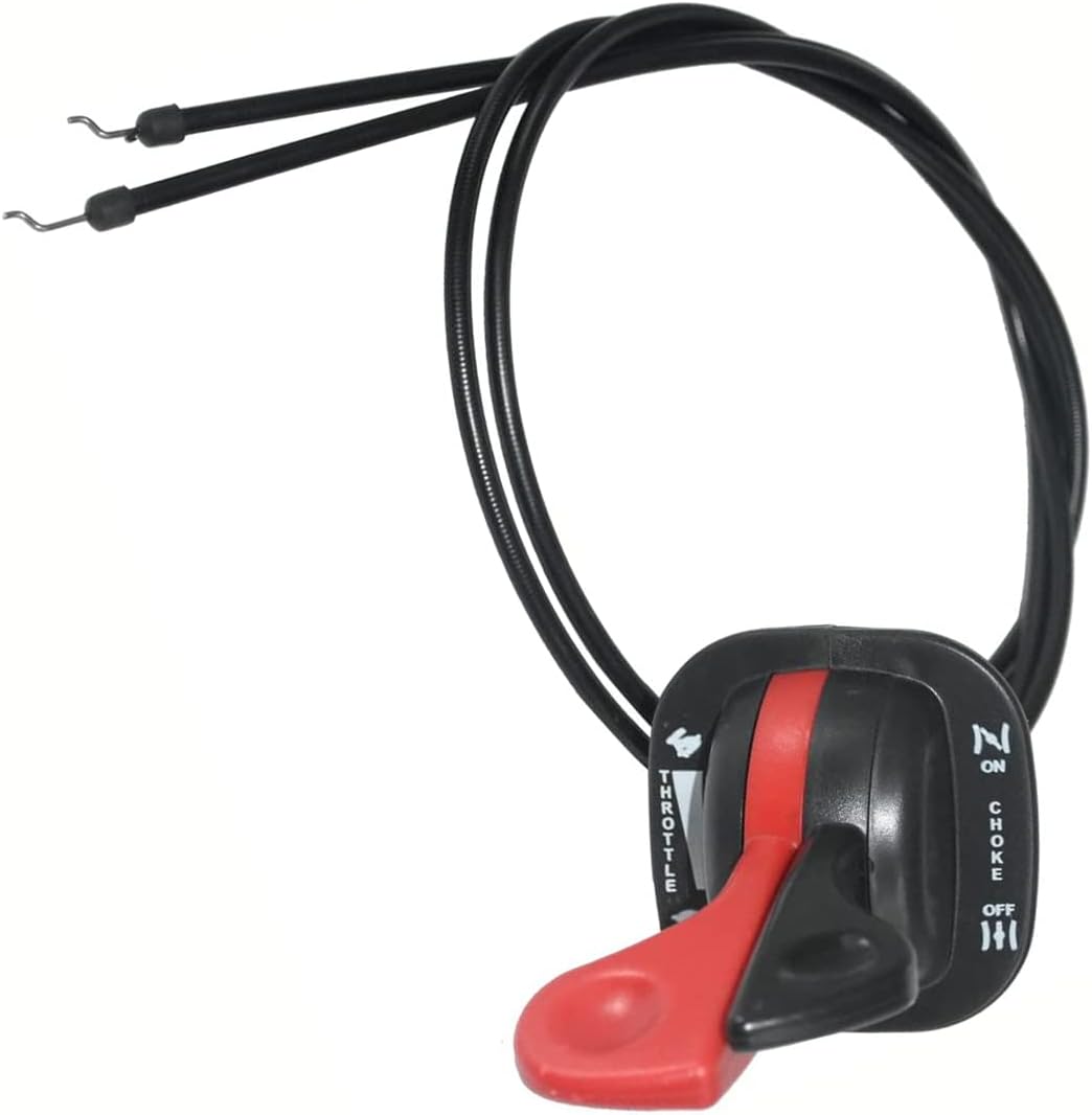 NewJ's Throttle with Choke Cables Replace 1734506 1721950 5048943 1727223 1727223SM Fit for Briggs & Stratton 1734506SM Dual Control Assembly