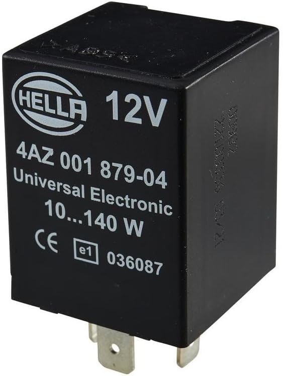 HELLA 4AZ 001 879-041 Flasher Unit - 12V - 3-pin Connector - mounting - with Holder