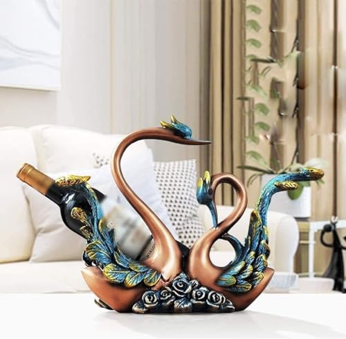 Soporte para botellas de vino cisne retro 39x17x29.5cm miniatura 3