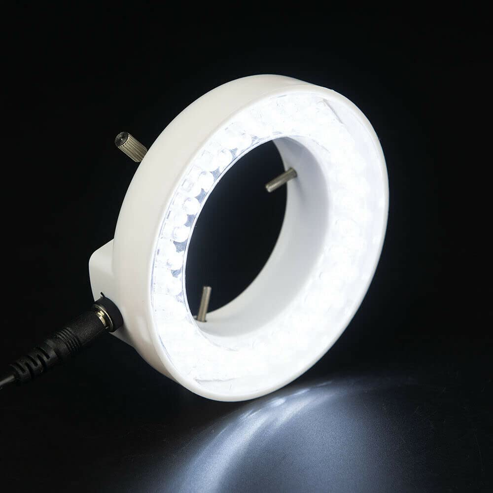 Equipo de microscopio de laboratorio Luz de anillo de microscopio estéreo: microscopio estéreo ajustable DIRIGIÓ Lámpara de anillo Illuminadores de microscopio industrial 5 6led Luz de anillo de micro