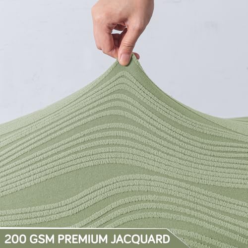 Image of HOKIPO 200gsm Knitting Jacquard Bench Cover, 'Nestiva Series', Pastel Green (AR-6237-GRN)