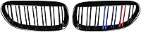 Vista 8 de 1 par de rejillas de riñón de parachoques delantero LH RH negro brillante compatible con 2004-2010 E63 E64 650i 650Ci 645Ci 2 puertas