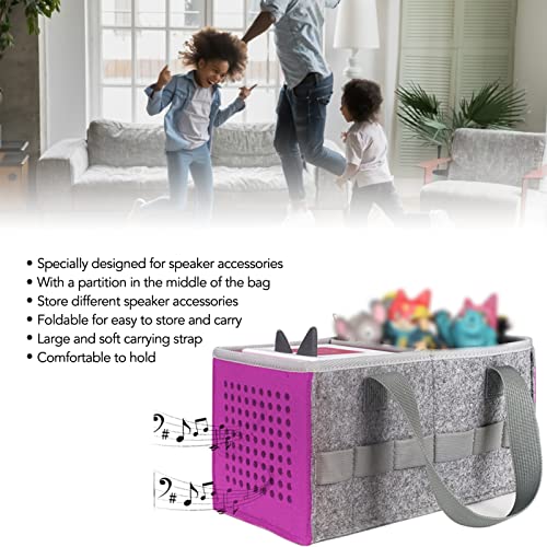 SPYMINNPOO Portable Carrying Storage Bag, Foldable Travel Organizer with Side Cutouts & Elastic Straps(Purple) - Image 3
