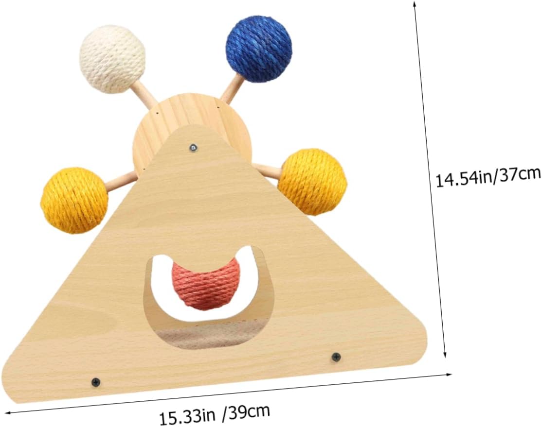 Mikikit Stable Cat Scratcher for Home Frame Design Lightweight Scratching Ball Essential Cat to Protect Furniture