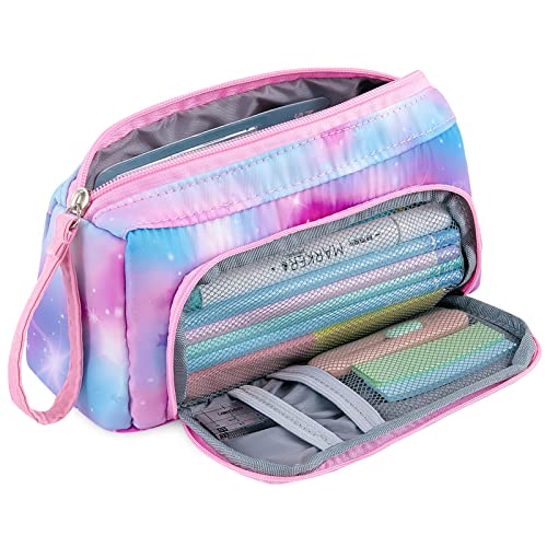 Bienbee Pencil Pouch, Large Pencil Case Bags With Zipper Pencil Pouches For Teen Girls Stationery Organizer With School Supplies