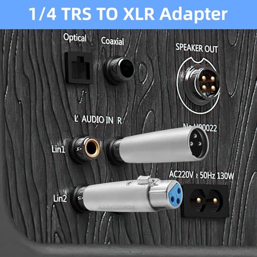 Adaptador 1/4'' TRS a XLR 4 piezas miniatura 4