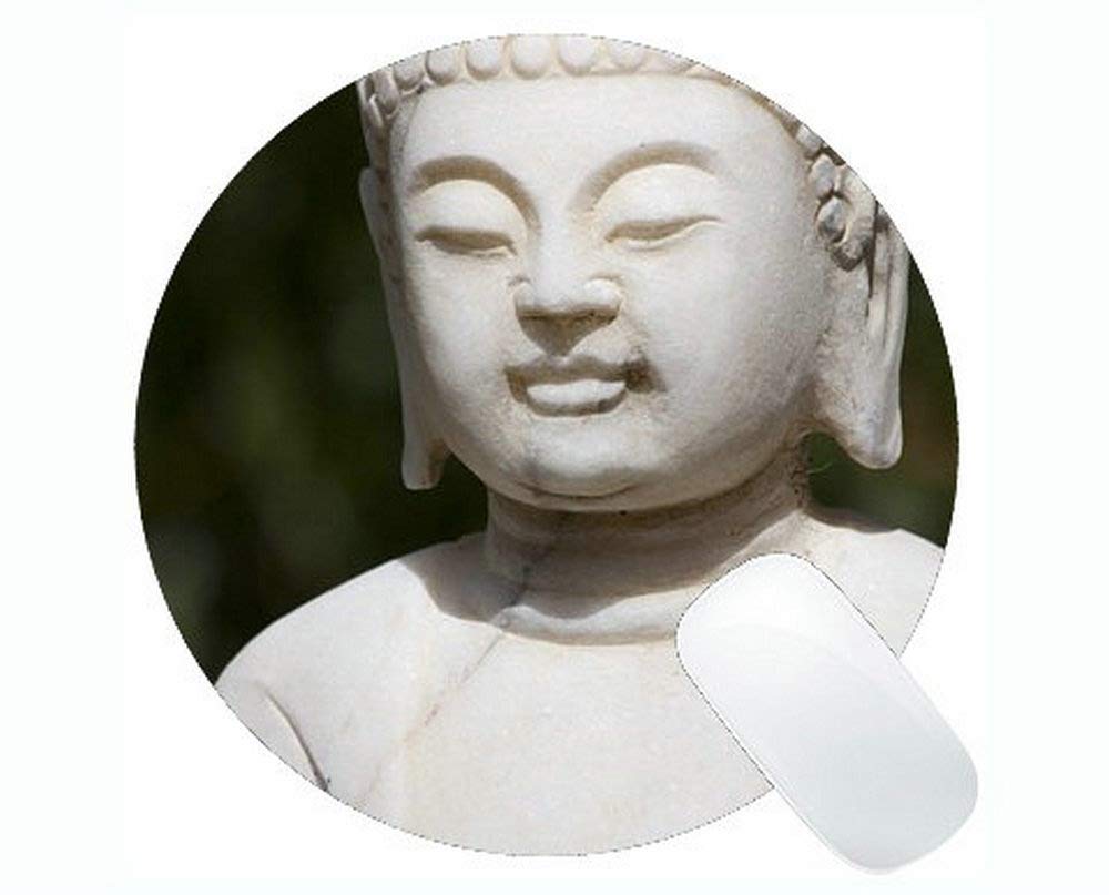 Life Quotes Gaming Round Mouse Pad,Buddha Time The Study Pain is Temporary Round Mouse Pads