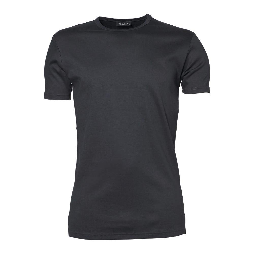 Tee Jays Mens Interlock Tee - Dark Grey - M