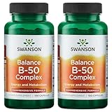 Swanson Balance B-50 High-Potency B Vitamin Complex for Busy Adults Seeking Immune, Heart, and Nervous System Support (100 Capsules)