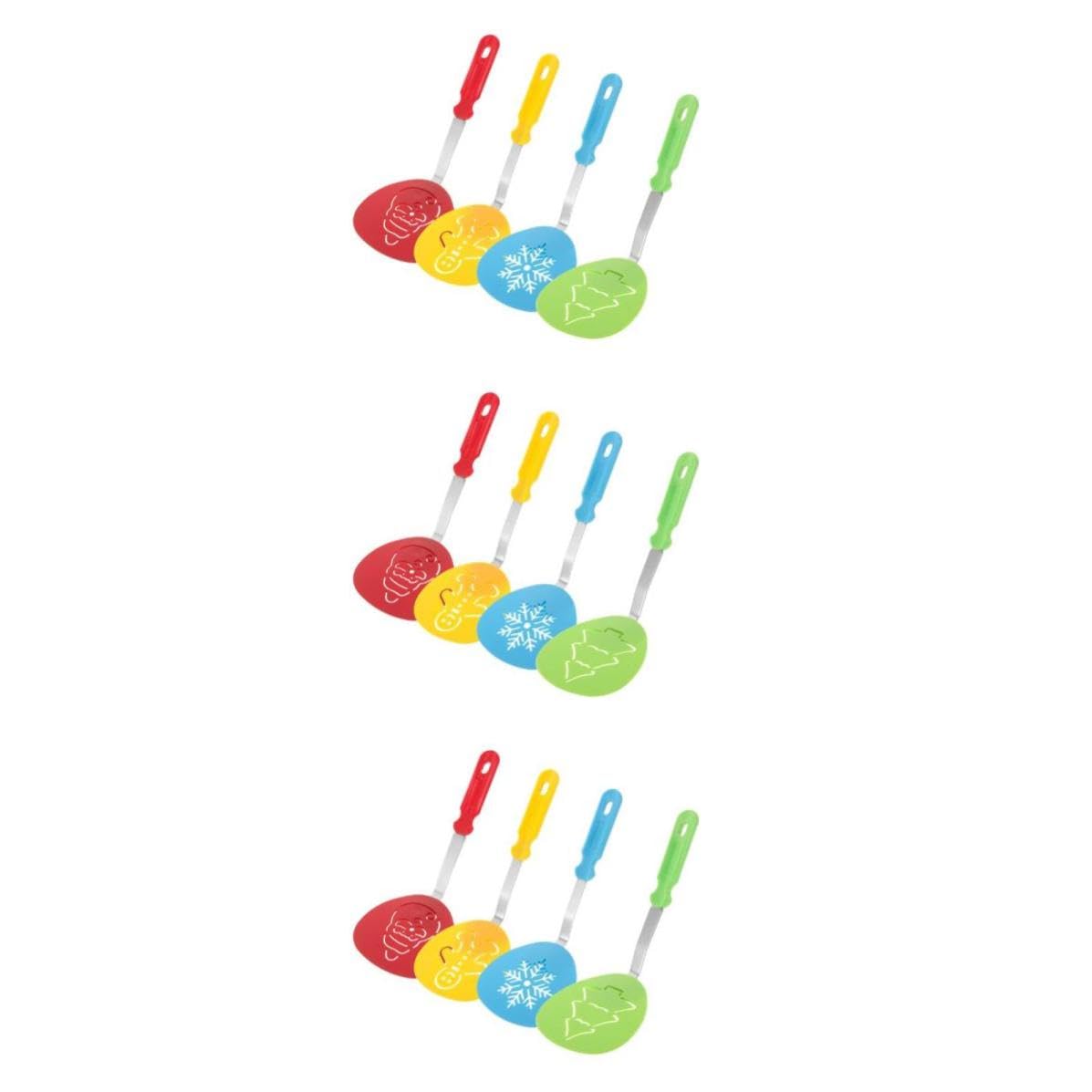 Toyvian 12 Pezzi Spatola da Cucina Natalizia Festiva in Silicone con Manico