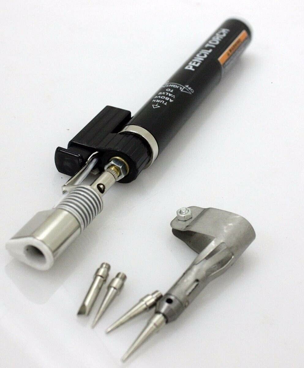 Refillable Butane PENCIL TORCH Flame Lighter Soldering Iron Torch w/Tip NEWJikkolumlukka