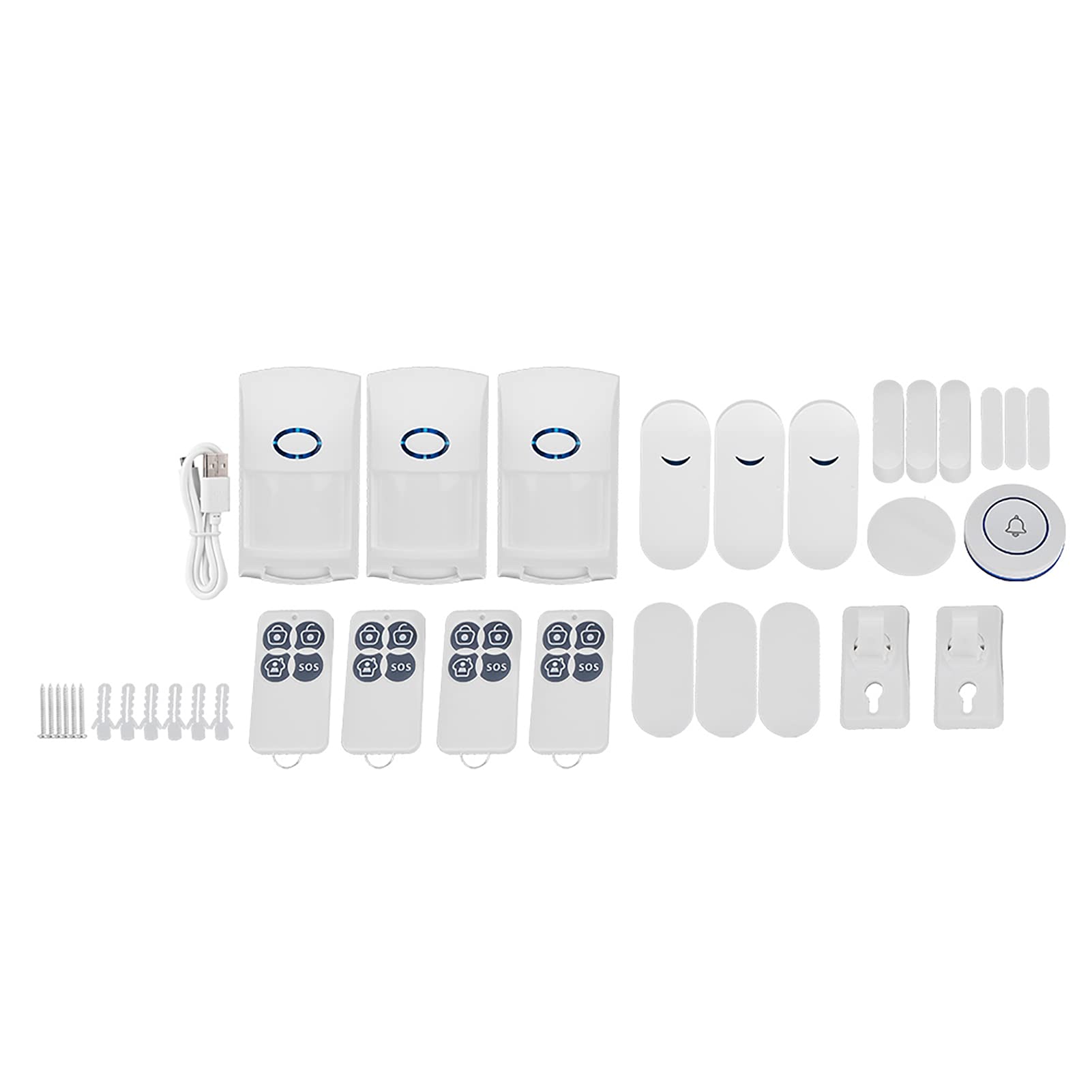 Hyuduo di Sicurezza Domestica WiFi GSM GPRS di Allarme Controllo Vocale Intelligente Da 110 a 230 V CA App Multilingue Avvisi di Chiamata SMS per Utenti di Uffici di Case e Appartamenti