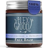 The Ilex Wood - Frankincense and Bergamot Face Balm - 100% Natural, Handmade, Vegan, Moisturising, Anti Ageing, Wrinkle and Line Reducing Ingredients, Cruelty & Plastic Free, Palm Oil Free. 60ml