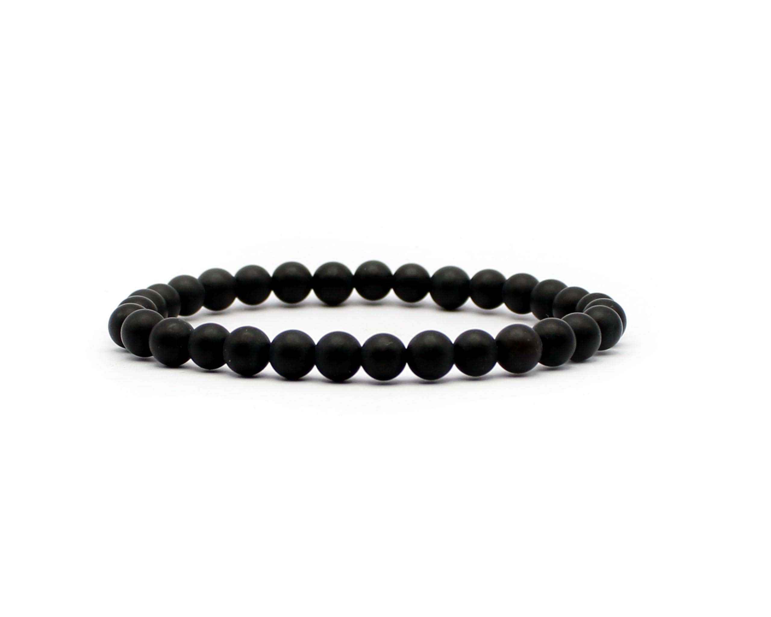 TIGER TREASURE Qualität, inspiriert seit 1890 Onyx Armband 4mm matt | Stärke und Schutz | Edelsteine aus Brasilien | Handgefertigtes Perlenarmband aus Deutschland | Schmuck für Damen und Herren