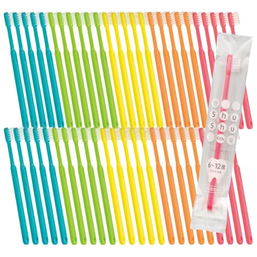 フィード Shu Shu キッズ 6～12歳用 50本 やわらかめ 歯科専売品 まとめ買い 歯ブラシ シュシュ