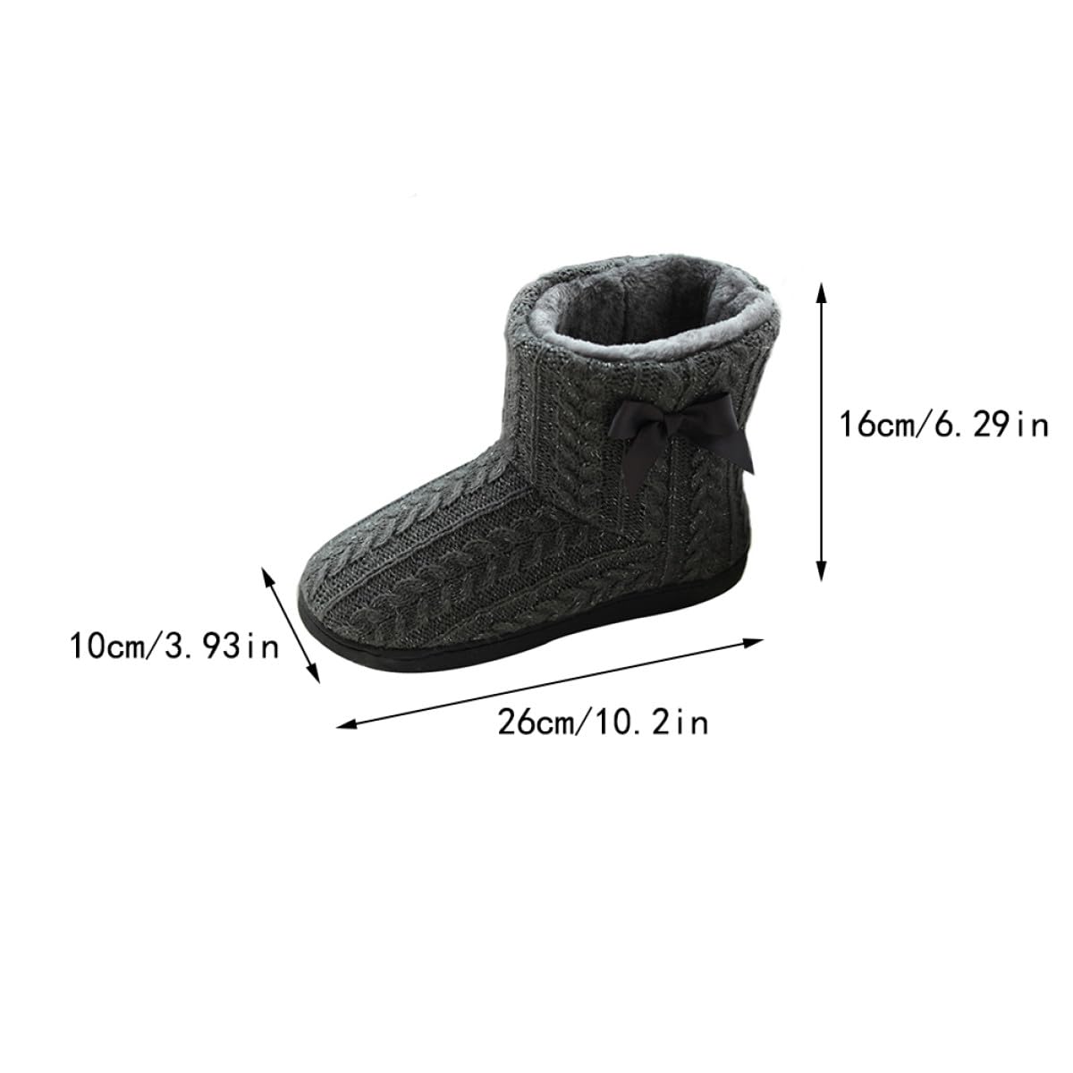 Botas de Invierno para Mujer, Antideslizantes, de Punto, Talla 39-40