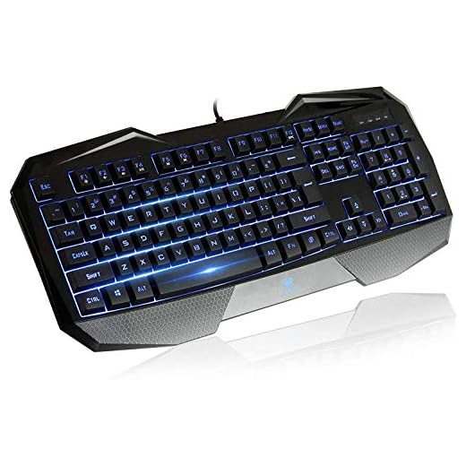 Beastron SI-859 Wired RGB Backlit Gaming Keyboard, LED 104 Keys USB Ergonomic Wrist Rest Spill-Resistant Design, Ultra-Slim Quiet Mechanical Feeling Keyboard for Windows PC Gamers, Black