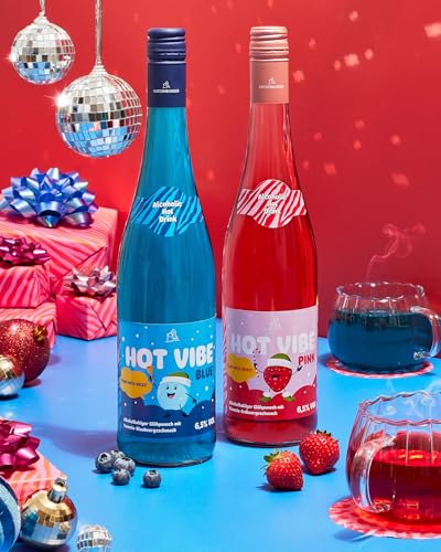 KATLENBURGER – Hot Vibe Pink | Ein farbenfrohes Heißgetränk mit fruchtiger Erdbeernote. Leichtalkoholisches Heißgetränk im bunten Dopamine-Style für gute Laune | Inhalt: 6x 750ml, 5,5% vol.