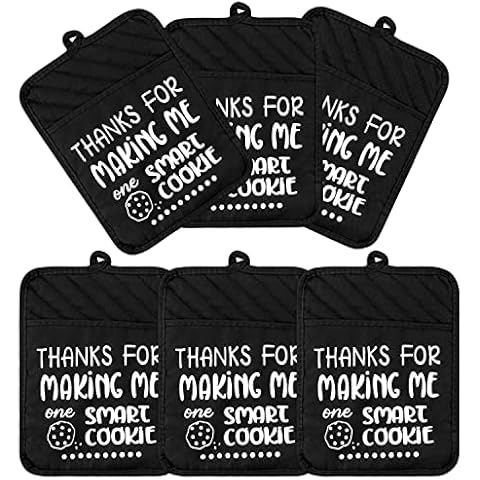 R HORSE 6Pcs Black Cookie Pot Holders Cover