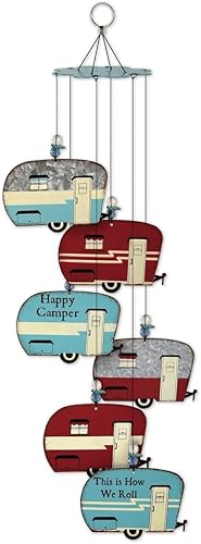 Campanillas de viento de metal galvanizado para cámper y remolque por Sunset Vista Designs