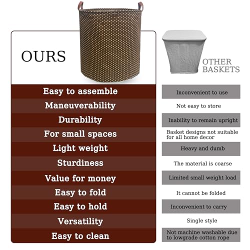 Image of 80L Waterproof Laundry Hamper in Family Leather Handle Laundry Basket in Dormitory Collapsible Laundry Bag in Nursery (96-Satisfied laundry hampers, 80L)