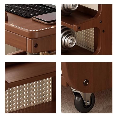 Mesa auxiliar C con ruedas y panel ajustable para sofá y cama 4