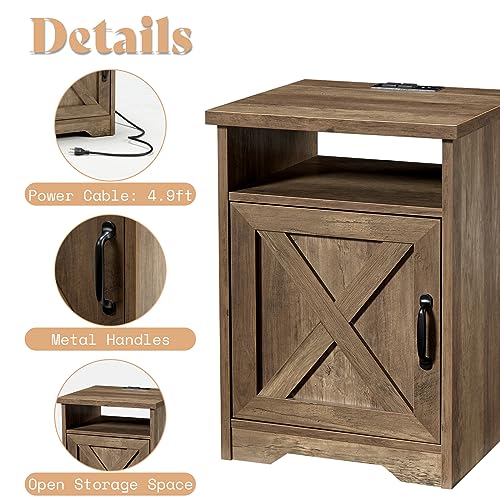 image for AMERLIFE 3-Piece Farmhouse Table Set Includes Coffee Table& Two End Ta