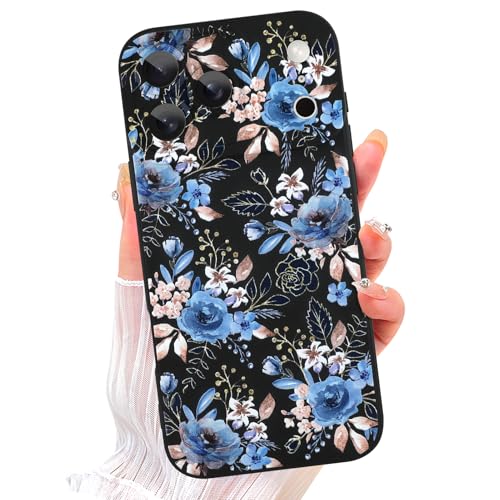 Image of ZIYE for iPhone 17 Pro Max Case Blue Flower Pattern Phone Case