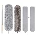 Microfiber Duster with Extension Pole(Stainless Steel), Extra Long 100 inches, with Bendable Head, Extendable Duster for Cleaning High Ceiling Fan, Interior Roof, Cobweb, Gap Dust- Wet or Dry Use