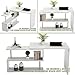 COSVALVE L-Shaped Rotating Desk Swivel Corner Computer Desk 40