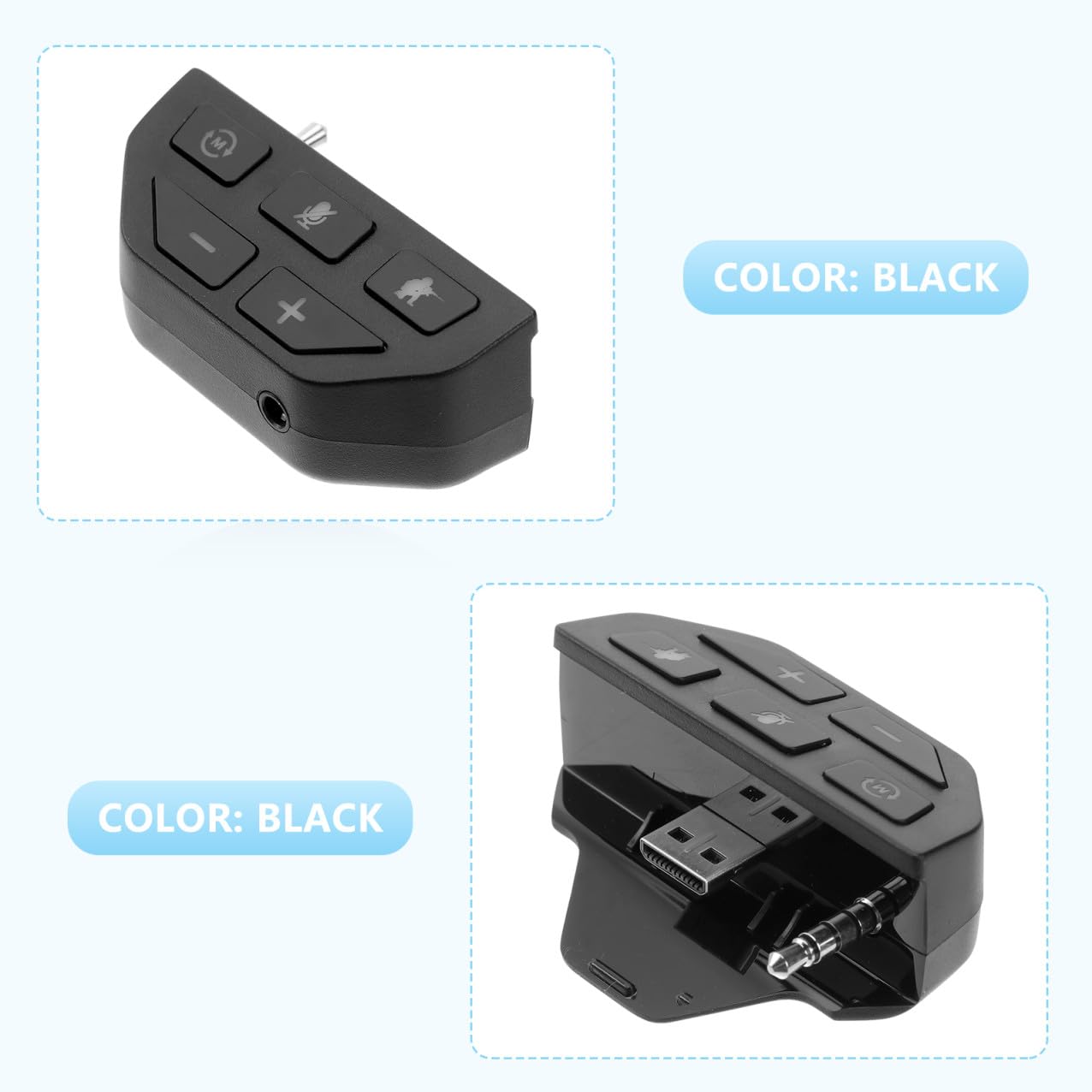 OSALADI 3pezzi Adattatore Cuffie Stereo Per Compatibile Con Microfono Jack Effetti Sonori Migliorati Materiale Resistente Gioco e Chat Chiara