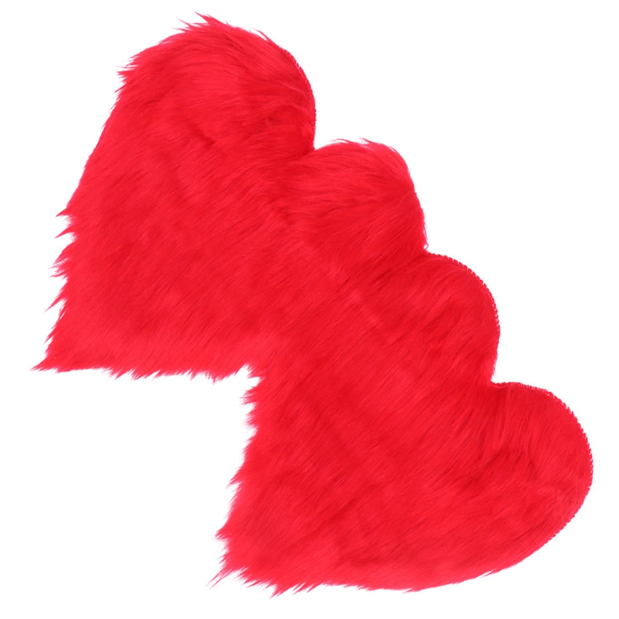 Tapis absorbant antidérapant rouge en cœur pour chambre et salon