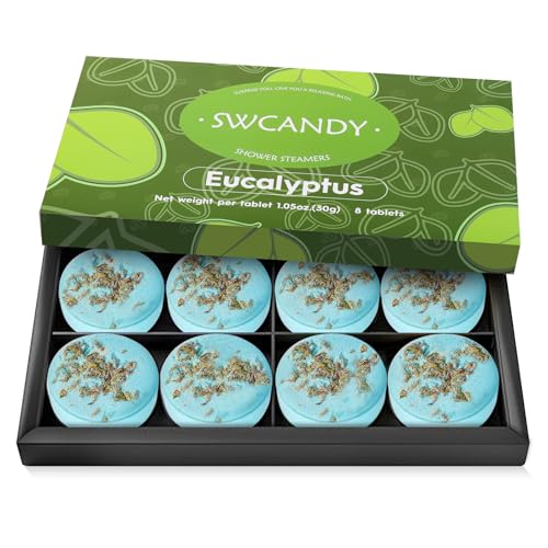 SWCANDY Shower Steamers Aromatherapy Birthday Gifts for Women Travel Essentials, 8 Pcs...