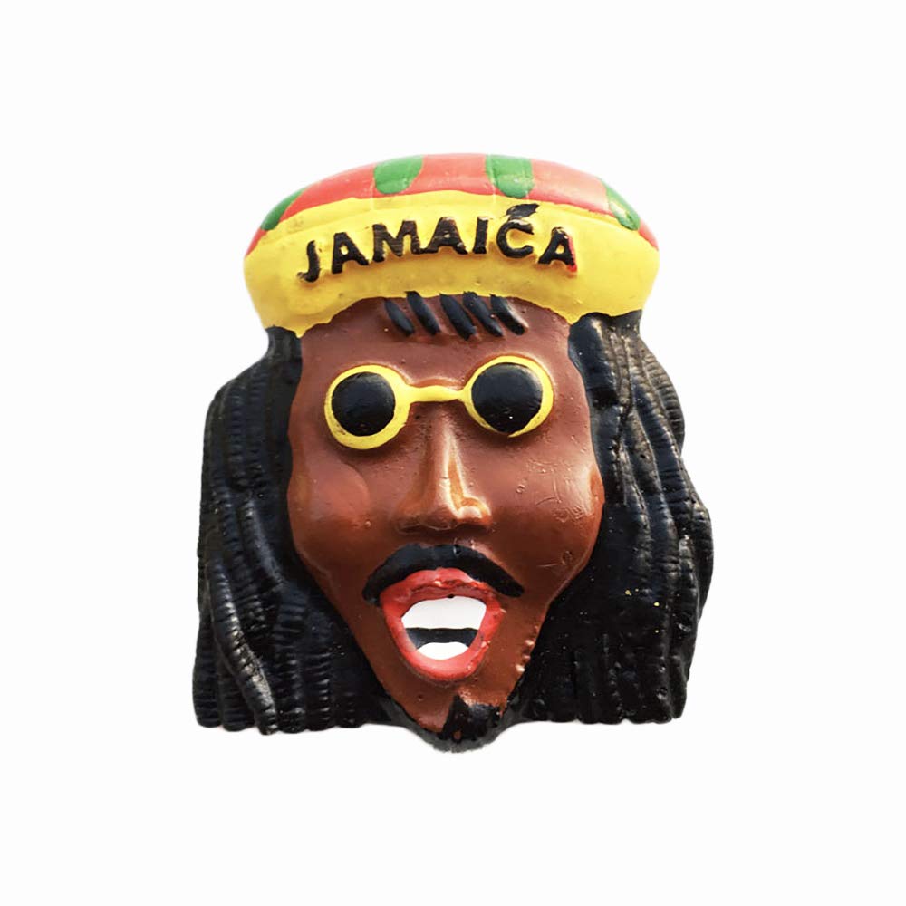 Magnete da frigorifero con albero di cocco 3D della Giamaica, souvenir regalo, resina fatta a mano della Giamaica magnete per frigorifero per casa e cucina collezione di decorazioni