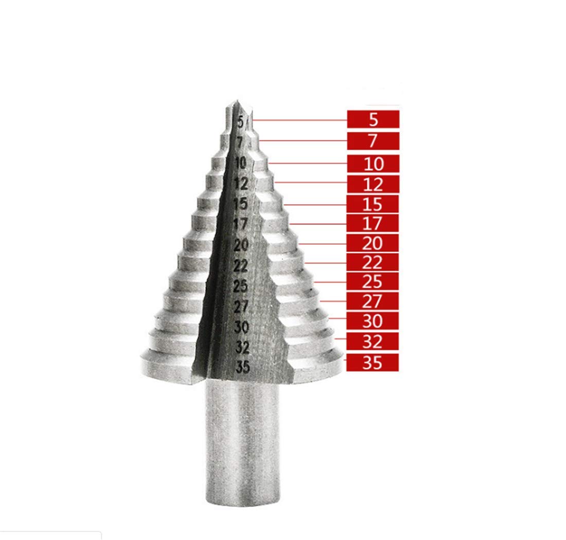 Amazon Ju クリアランススパイラル溝ステップドリル 6 60mm スチールプレートドリル ビットステップドリル 多機能ツイストドリル穴オープナー リーミング 106 Mm ブラック 窓用金物