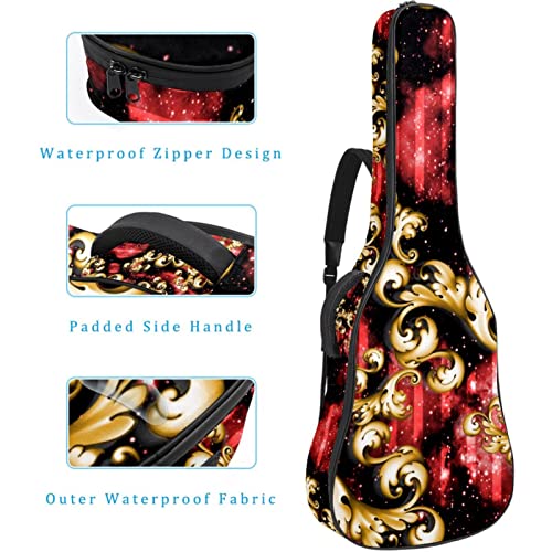 Étui de guitare simple abstrait vert pleine taille, sac à dos de protection rembourré pour guitare acoustique classique… - Les Beatles, Paul McCartney, John Lennon, RIngo Starr, George Harrison Étui de guitare simple abstrait vert pleine taille, sac à dos de protection rembourré pour guitare acoustique classique… – Image 5
