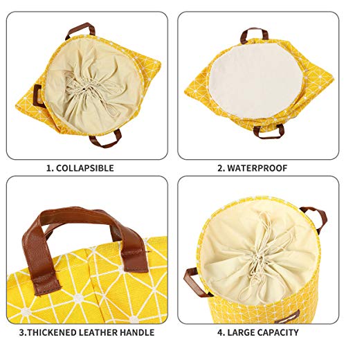 Clothes Laundry Hamper Storage Bin Large Collapsible Storage Basket Kids Canvas Laundry Basket For Home Bedroom Nursery Room (Pattern-04) #TOP4