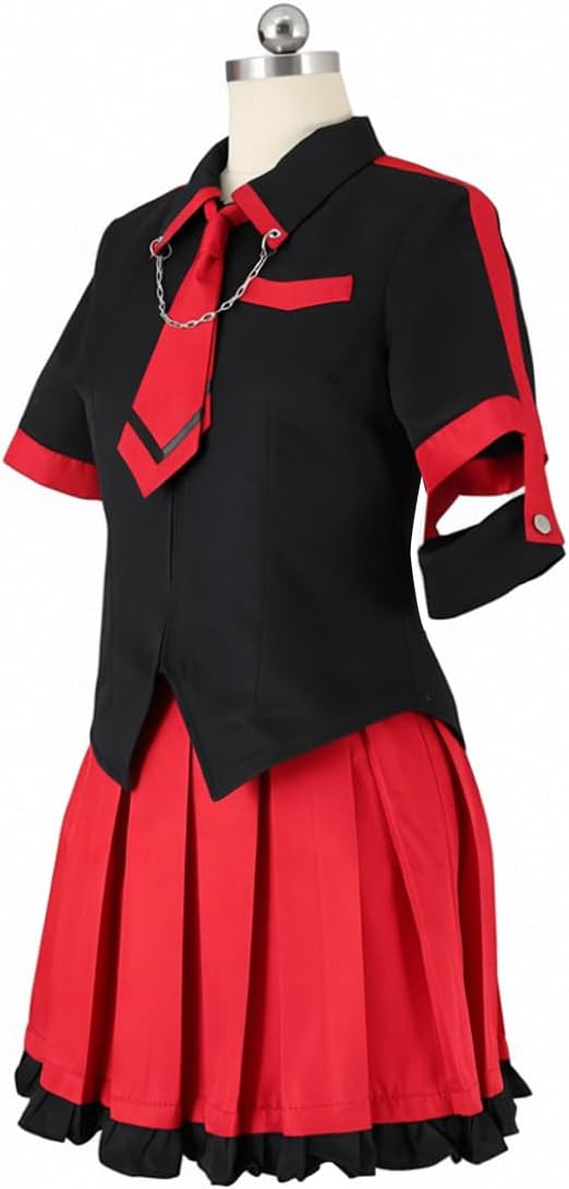 Women Kisaragi Saya Cosplay Costume Uniform Dress