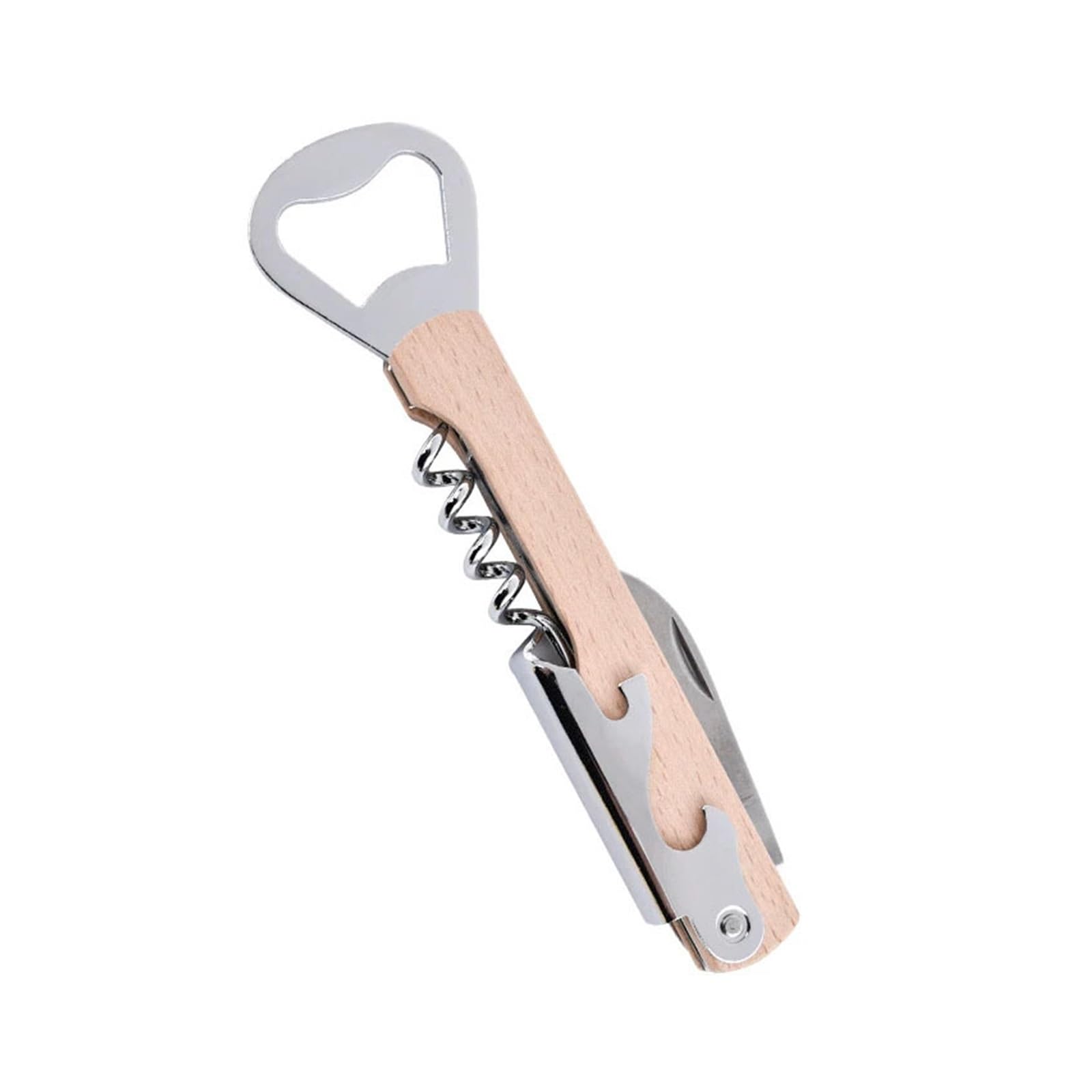 Ouvre-bouteille en bois de hêtre de qualité supérieure avec tire-bouchon gravé