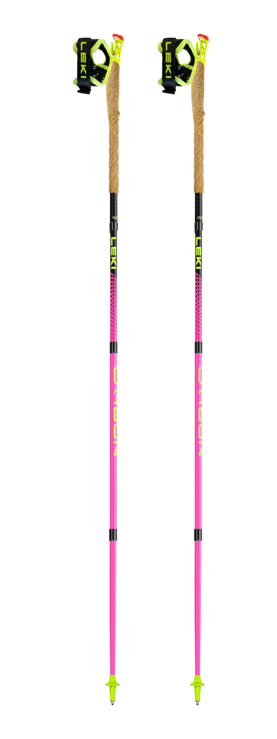 LEKI Ultratrail FX.One Trailrunningstöcke, neonpink-Black-Neonyellow, 125CM