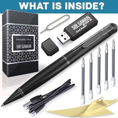 Image of SIRGAWAIN Premium Body Camera Pen - Full HD 1080p Video & Photos, Motion Detection, One-Button Control, 2026 Model