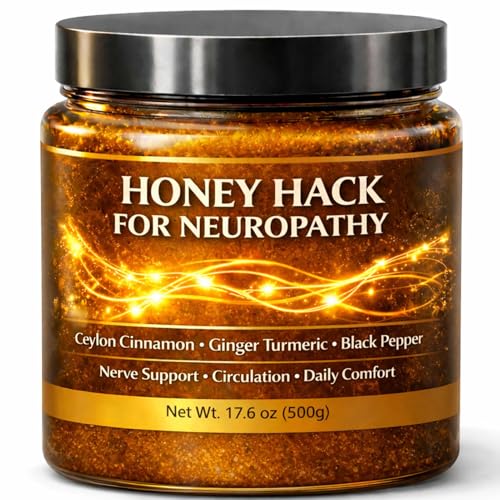 Honey Hack para Neuropatía con Canela, Jengibre y Cúrcuma 500g