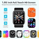 Blood Pressure Smart Watch, 1.95'' Blood Pressure Watch with Air Pump Cuff, Blood Pressure Monitor Watch for Sleep and Sports Tracking for Android iOS Supports Reminder Monitoring, Data Sharing Etc - Image 6