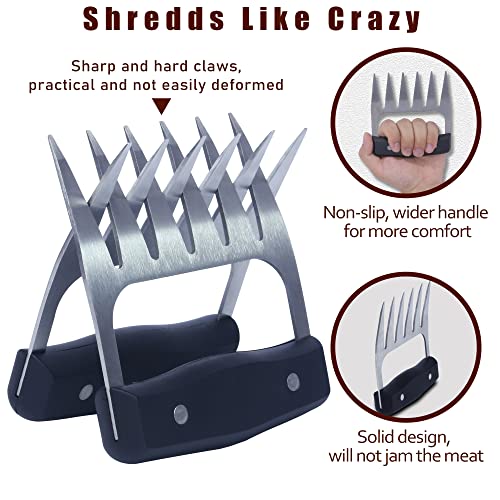 Pfunlieoo Meat Claws For Shredding, Metal Meat Shredder Claws, Easily Shred & Cut Meats, Chicken Shredder Tool, Stainless Steel Bbq Bear Claws For Barbecue, Grill, Gifts, Heat Resistant, Easy To Clean #TOP4