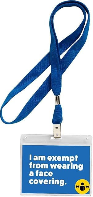 Face Mask Exemption Card - Exempt Lanyard - Face Covering Exempt Badge - Sunflower Hidden Disability - Official Design - Asthma - COPD - Health Issue - Social Distance Lanyard