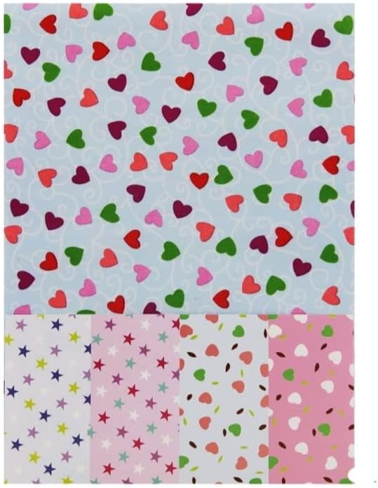Printed Felt Paper A4 Size, Decorative Paper, Scrapbooking, Hobby Crafts, Project Work,Assorted Design Set of 3 Pcs In a Packet