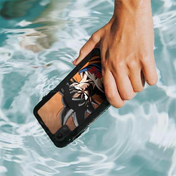 Skinit Waterproof Phone Case Compatible with iPhone XR - Officially Licensed Dragon Ball Z Goku Portrait Design